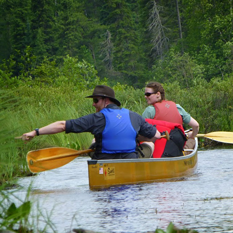 Canoeing in the boundary waters